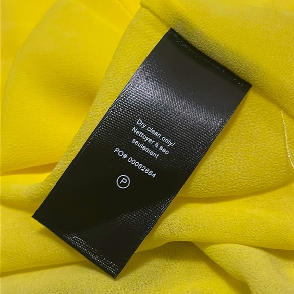 New With Tags rag & bone Yellow Silk Slip Dress Midi, Size 2/XS - Picture 9 of 10